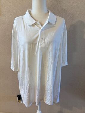 Men's New Cutter and Buck White Polo CFO Embroidered Sleeve SZ 3XL